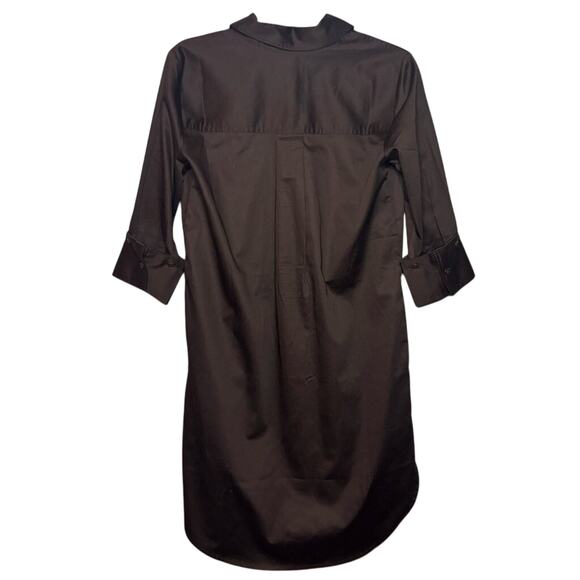 Madewell Dark Brown Cotton Sateen Shirt Dress XXS NWT Work to Weekend - Picture 6 of 9